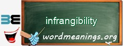 WordMeaning blackboard for infrangibility